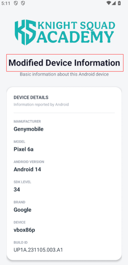Devvice Info Modified